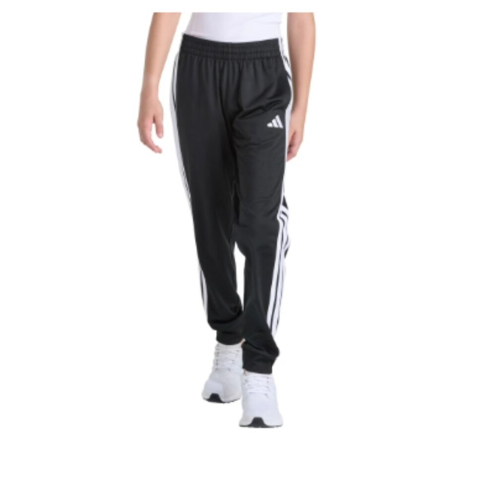 adidas Youth Boy's Tricot 3 Stripe Jogger Pant with Pockets L 14/16